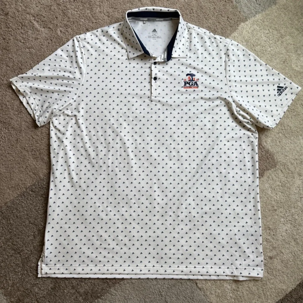 Adidas Mens 2020 PGA Championship Harding Park Golf Polo Shirt White 2XL